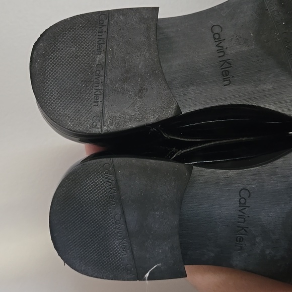 Calvin Klein Brodie LA Black Patent Lace Up Dress Oxford Shoes